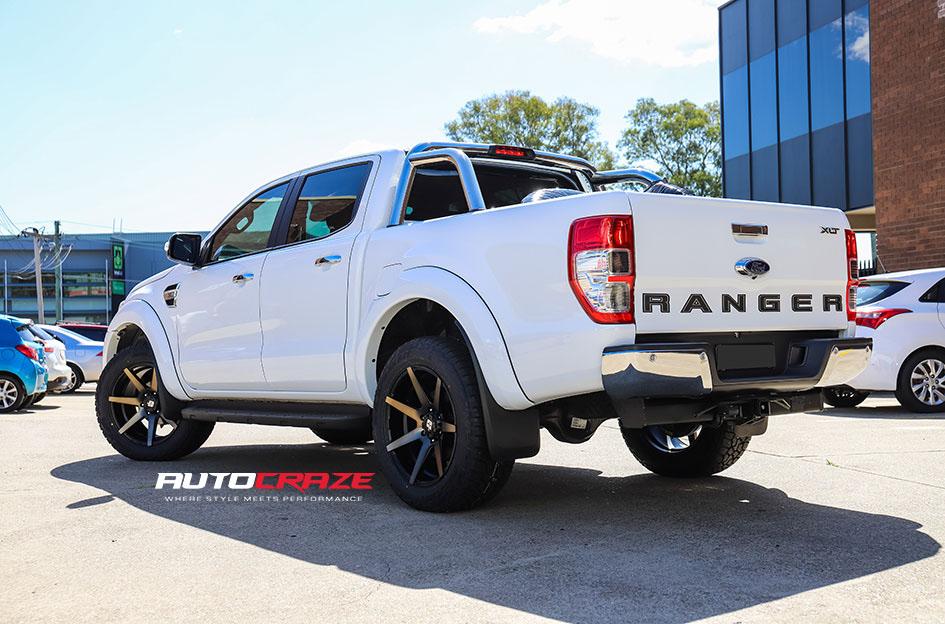 FORD RANGER AVALANCHE MACHINED FACE MATTE BLACK DARK TINT